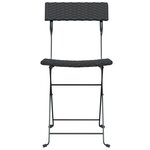 vidaXL Chaises de bistrot pliantes lot de 8 Noir Résine tressée acier