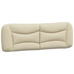 vidaXL Lit avec matelas crème 160x200 cm tissu