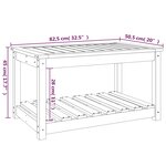 vidaXL Table de jardin 82 5x50 5x45 cm bois massif de pin