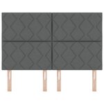vidaXL Tête de lit à motif en blocs de diamants gris foncé 140 cm en tissu