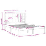 vidaXL Cadre de lit bois massif 180x200 cm super king