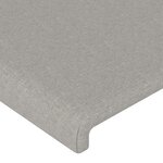 vidaXL Tête de lit à LED Gris clair 203x16x78/88 cm Tissu