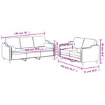 vidaXL Ensemble de canapés 2 Pièces avec coussins jaune clair tissu