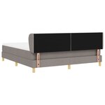 Lit Box Spring vidaXL avec Matelas en Taupe  180x200 cm  Tissu