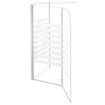 vidaXL Enclos de bain 120x68x130 cm verre trempé rayures