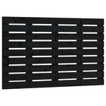 vidaXL Tête de lit murale Noir 81x3x63 cm Bois massif de pin