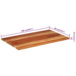 vidaXL Dessus de table Bois solide 25-27 mm 60x100 cm
