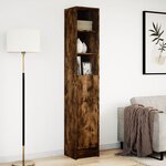vidaXL Buffet avec LED chêne fumé 36x32 5x200 cm bois d'ingénierie