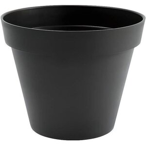 Pot de fleur rond - PLASTIQUE Ø 48 x 40 cm - 43 L - Gris anthracite