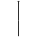 vidaXL Tête de lit métal noir 107 cm