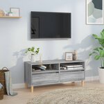vidaXL Meuble TV sonoma gris 100x34 5x44 5 cm bois d'ingénierie