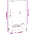 vidaXL Buffet haut rose 68 5x38 5x123 5 cm acier