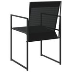 vidaXL Chaises de jardin 4 Pièces noir acier et textilène