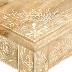 vidaXL Table basse peinte à main 110x50x45 cm Bois de manguier massif