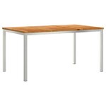 Ensemble de Salle à Manger de Jardin vidaXL 7 Pièces en Bois Massif de Teck