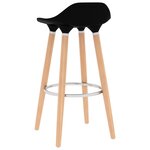 vidaXL Tabourets de bar lot de 2 noir