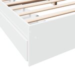 vidaXL Cadre de lit avec tiroirs blanc 180x200 cm bois d'ingénierie