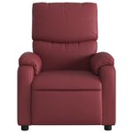 vidaXL Fauteuil inclinable électrique Rouge bordeaux Similicuir