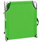 vidaXL Chaise longue pliable avec auvent acier vert pomme