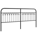 vidaXL Tête de lit métal noir 193 cm