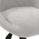 vidaXL Chaises pivotantes à manger lot de 2 gris clair velours