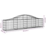 vidaXL Panier de gabions arqué 200x30x40/60 cm Fer galvanisé