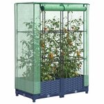 vidaXL Jardinière surélevée avec housse aspect rotin 80x40x123 cm