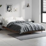vidaXL Cadre de lit chêne marron 120x190 cm bois d'ingénierie