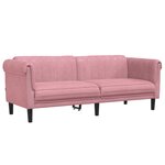 vidaXL Ensemble de canapés 2 Pièces rose velours