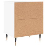 vidaXL Tables de chevet 2 Pièces blanc 40x30x50 cm bois d'ingénierie