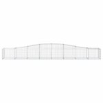 vidaXL Paniers à gabions arqués 10 Pièces 400x50x40/60 cm Fer galvanisé