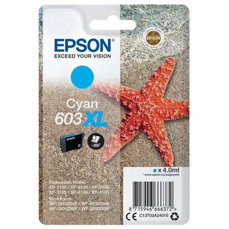 Epson cartouche d'encre singlepack 603xl ink - cyan
