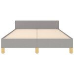 vidaXL Cadre de lit avec tête de lit Gris clair 120x200 cm Tissu