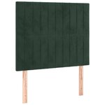 vidaXL Têtes de lit 2 Pièces Vert foncé 80x5x78/88 cm Velours