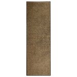 vidaXL Paillasson lavable Marron 60x180 cm