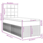 vidaXL Sommier à lattes de lit avec matelas Noir 90x200 cm Velours
