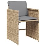 vidaXL Ensemble à manger de jardin et coussins 11 Pièces mélange beige