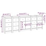 vidaXL Buffet 230x35x80 cm Bois massif de pin