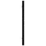 vidaXL Tête de lit murale Noir 146x3x63 cm Bois massif de pin