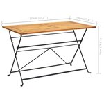 vidaXL Mobilier à dîner d'extérieur pliable 7 Pièces Bois d'acacia solide