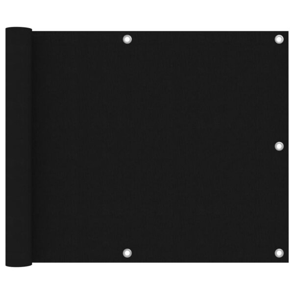 vidaXL Écran de balcon Noir 75x500 cm Tissu Oxford