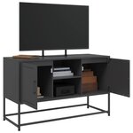 vidaXL Buffet haut noir 36x39x123 cm acier