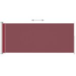 Vidaxl auvent latéral rétractable de patio 200x500 cm rouge