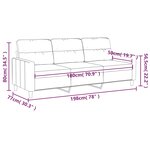 vidaXL Canapé à 3 places Gris foncé 180 cm Tissu