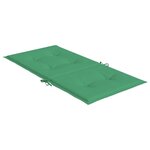 vidaXL Coussins de chaise de jardin à dossier bas lot de 2 vert