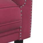 vidaXL Canapé à 2 places rouge bordeaux velours