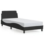 vidaXL Cadre de lit avec tête de lit Noir 90x200 cm Velours