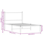 vidaXL Cadre de lit en métal sans matelas chêne sonoma 100x190 cm