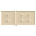 vidaXL Coussins de chaise de jardin dossier haut lot de 2 beige tissu