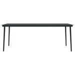 vidaXL Ensemble de salle à manger de jardin et coussins 9Pièces Gris/noir